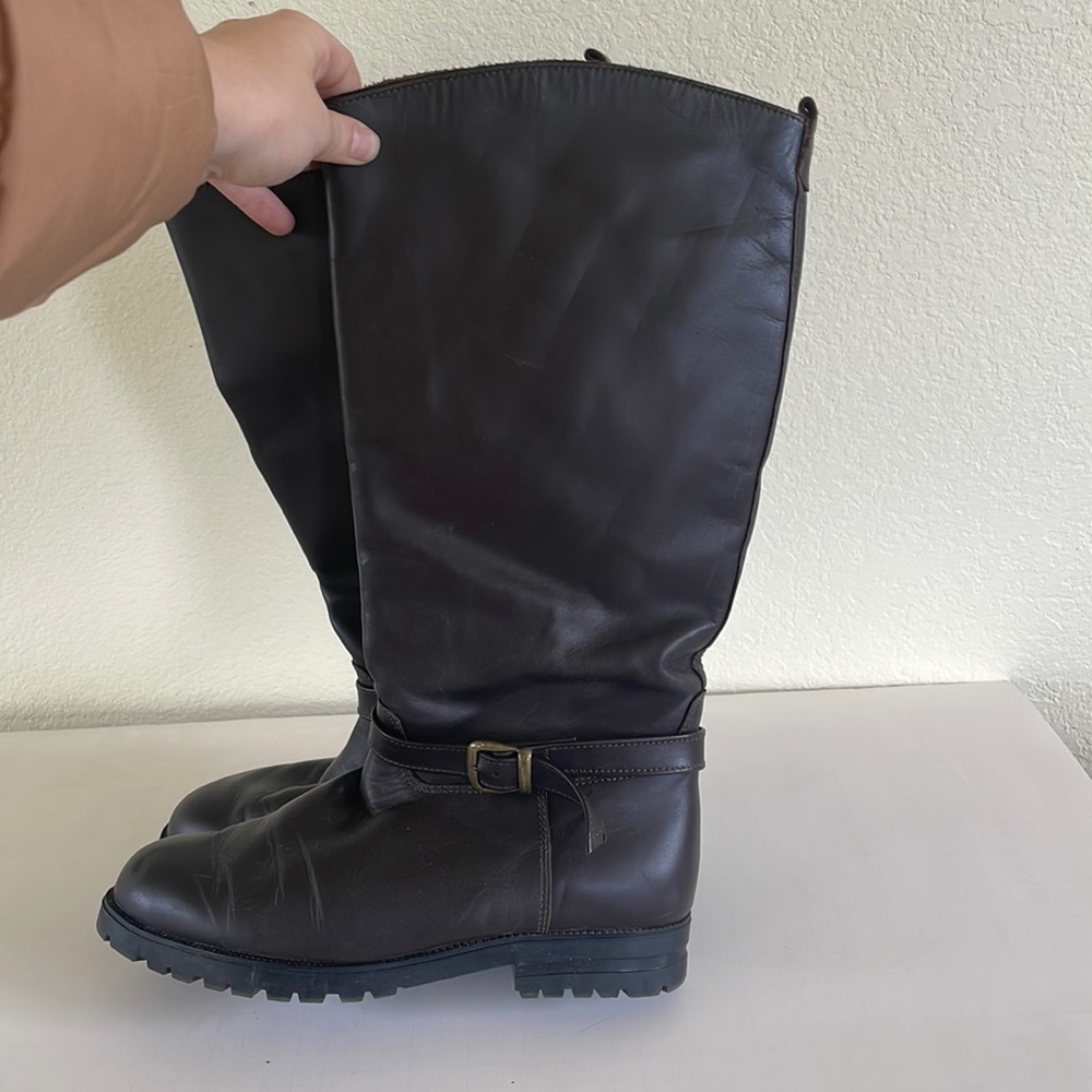 Leather riding boots